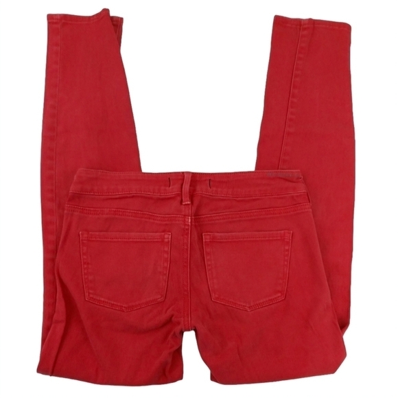 Bullhead Black Women's Coral/Red Denim Skinny Leggings Size 1 - Picture 6 of 13